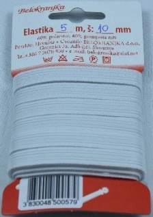 Elastika bela 18mm/5m