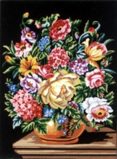 Gobelin art.40113 30cmX40cm vaza z rožami