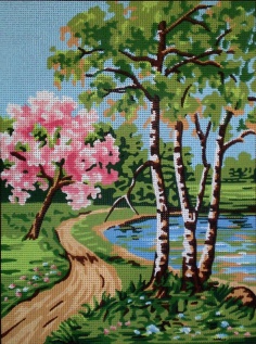 Gobelin art.40135 30cmX40cm pokrajina/breze