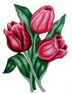 Gobelin art.43100.01 18cmX14cm tulipani