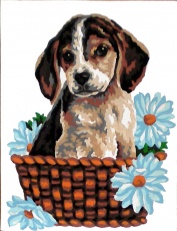 Gobelin art.43203.01 18cmX14cm kužek/košara