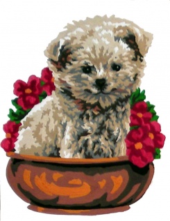 Gobelin art.43204.01 18cmX14cm kuža/roža