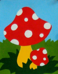Gobelin art.43305.01 18cmX14cm dve mušnice