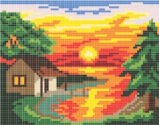 Gobelin art.43339.01 18cmX14cm pokrajina