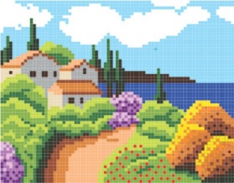 Gobelin art.43340.01 18cmX14cm pokrajina