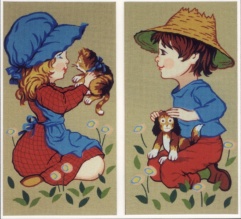 Gobelin art.D290 45cmX24cm fantek ali punčka