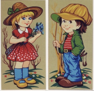 Gobelin art.D291 45cmX24cm fantek ali punčka