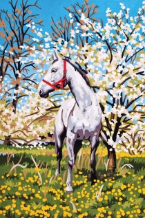 Gobelin G 30x22cm Konj v sadovnjaku art.6.172