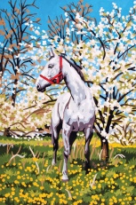 Gobelin G 30x22cm Konj v sadovnjaku art.6.172