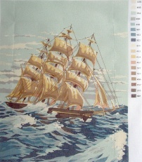 Gobelin s prejicami art.120 Na valovih vel.40x50 cm