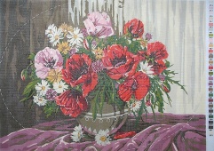 Gobelin s prejicami art.24 Poljsko cvetje vel.72x53 cm