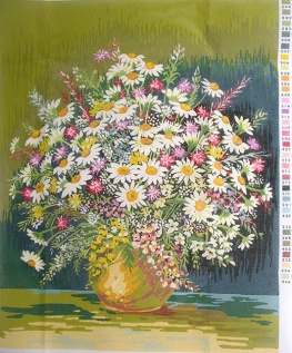 Gobelin s prejicami  art.302 Vonj rose vel.65x52 cm