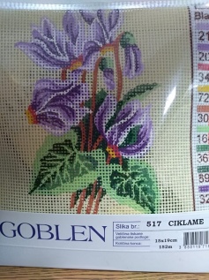 Gobelin s prejicami art.517 Ciklame vel.15x19cm