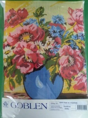Gobelin s prejicami art.524 Vaza s cvetjem vel.50x40cm