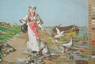 Gobelin s prejicami art.704 Gosarica na Savi vel.50x37 cm