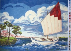 Gobelin s prejicami art.903 Ladja Batana vel.52x38 cm