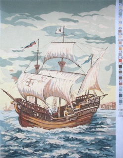 Gobelin s prejicami art.905 Ladja Karaka vel.52x38 cm