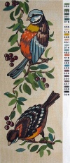 Gobelin s prejicamiart.255 Gozdne ptice vel.19x48 cm