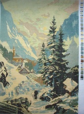 Gobelin s prejico art.711 Zimsko doživetje vel.43x63 cm