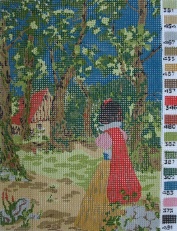 Gobelin s prejico art.86 Sneguljčica vel. 19x27,50 cm