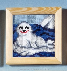 Gobelin z okvirjem i prejicami 12,5x12,5cm art.001502