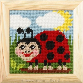 Gobelin z okvirjem in prejicami 10x10cm art.006702