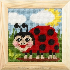 Gobelin z okvirjem in prejicami 10x10cm art.006702