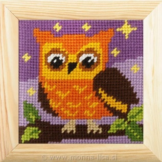 Gobelin z okvirjem in prejicami 10x10cm art.006705