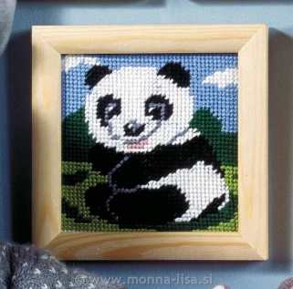 Gobelin z okvirjem in prejicami 12,5x12,5cm art.001498