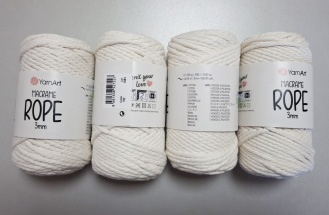 MACRAME ROPE  3mm - dvojno sukana prejica