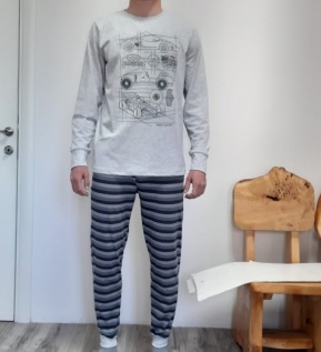 Moška pižama NIGHT SECRET siva art.108096