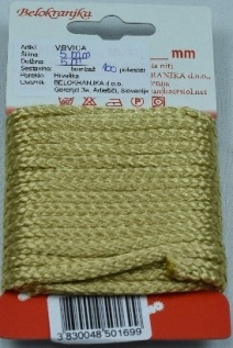 Vrvica srebrna,zlata,poliester fi5mm/5m