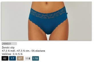 Ženski slip art. 200031 NIGHT SECRET ZADNJI KOSI!